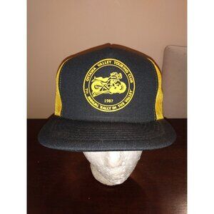 Vintage 80s Motorcycle Snapback Hat Rally In The Valley Mesh Trucker Ottawa
